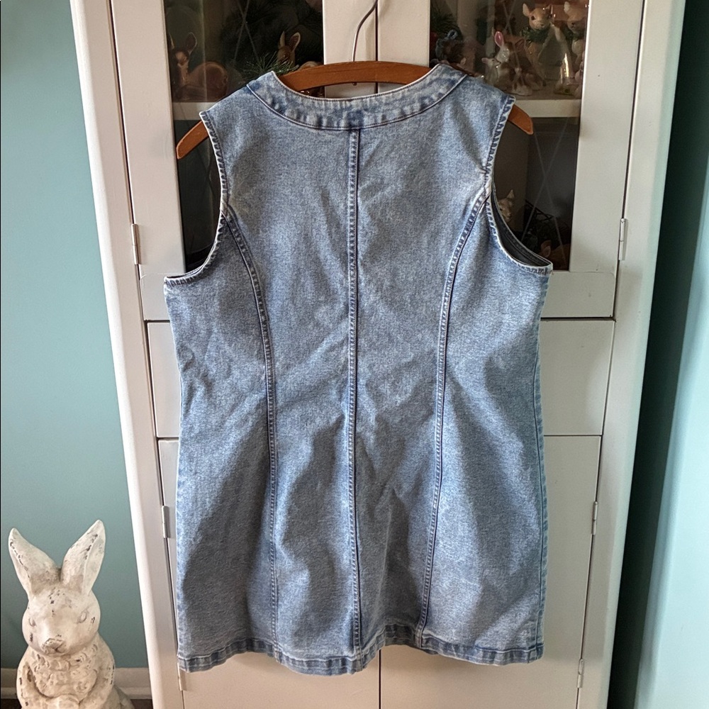 Frye Women's Light Blue Denim Mini Dress sz L NWT - Picture 12 of 12